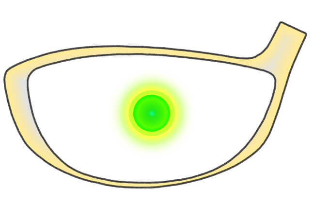 Un swing de golf tangentiel favorise le centrage de la balle sur la face